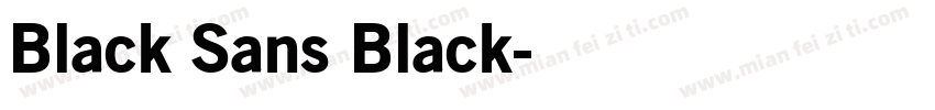 Black Sans Black字体转换